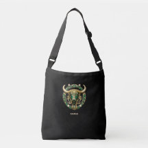 Taurus Bull, Emerald und Gold Personalisiert