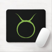 TAURUS Bull Green Astrologie Zodiac April Mai Unte Mousepad (Mit Mouse)