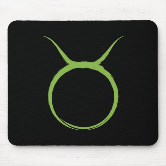 TAURUS Bull Green Astrologie Zodiac April Mai Unte Mousepad (Vorne)