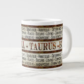 TAURUS - BULL - KAFFEE/SOUP/JUMBO - TASSE - TEXT (Vorderseite Rechts)