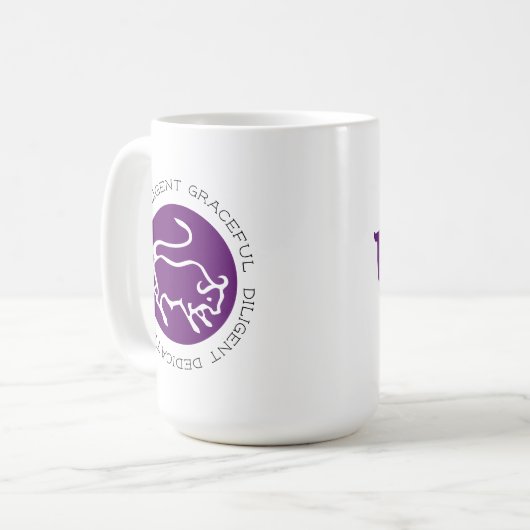Taurus Bull Logo Zodiac Star Signatur Astrologie K Kaffeetasse (Vorderseite Links)