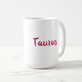 Taurus Bull Logo Zodiac Star Signature Astrologie Kaffeetasse (VorderseiteRechts)