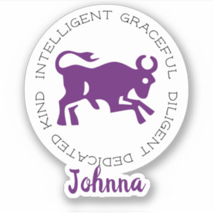 Taurus Bull Logo Zodiac Star Signature Eigenschaft Aufkleber