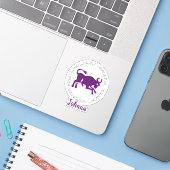 Taurus Bull Logo Zodiac Star Signature Eigenschaft Aufkleber (Laptop mit iPhone)