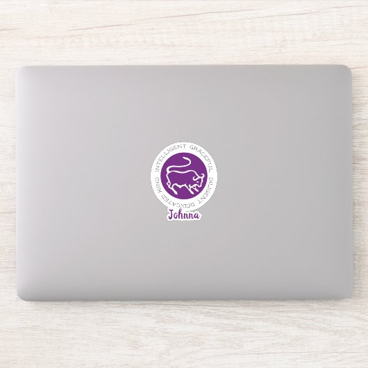 Taurus Bull Logo Zodiac Star Signature Merkmale Li Aufkleber (Computer)