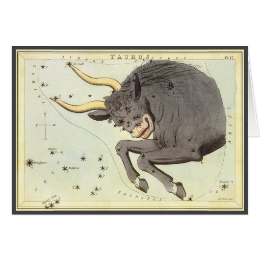 Taurus Bull, Vintager Sternbild Urania (Vorderseite (Horizontal))