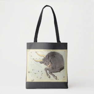 Taurus Bull, Vintager Sternbild Urania Tasche