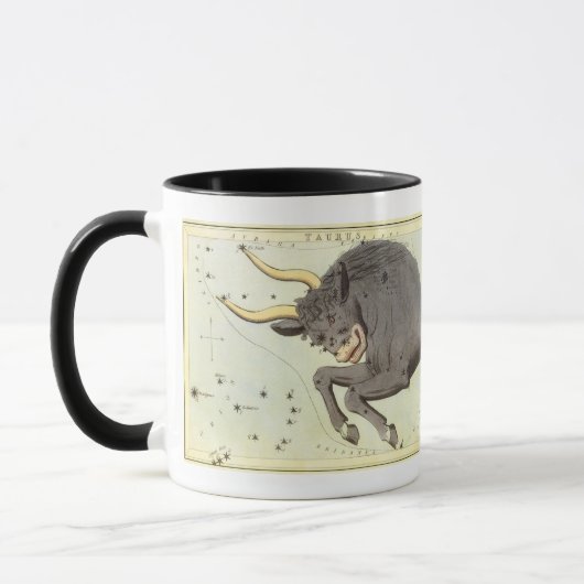 Taurus Bull, Vintager Sternbild Urania Tasse (Links)