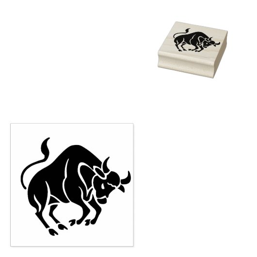 Taurus bull zodiac art Briefmarke Gummistempel (Stempel)