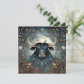Taurus Bull Zodiac Astrology Mystical Birthday Karte (Stehend Vorderseite)