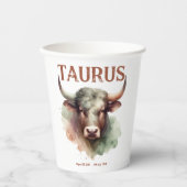 Taurus Bull Zodiac Geburtstagsparty Pappbecher (Vorderseite)