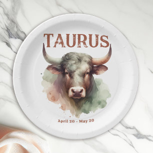 Taurus Bull Zodiac Geburtstagsparty Pappteller