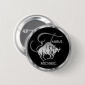 Taurus ♉ Bull - Zodiac Horoscope Button (Vorne & Hinten)