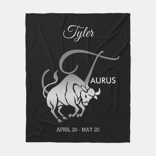 Taurus ♉ Bull - Zodiac Horoscope Fleecedecke (Vorderseite)