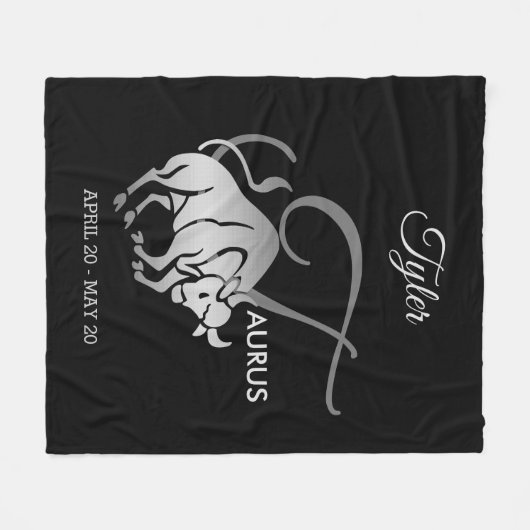 Taurus ♉ Bull - Zodiac Horoscope Fleecedecke (Vorderseite (Horizontal))