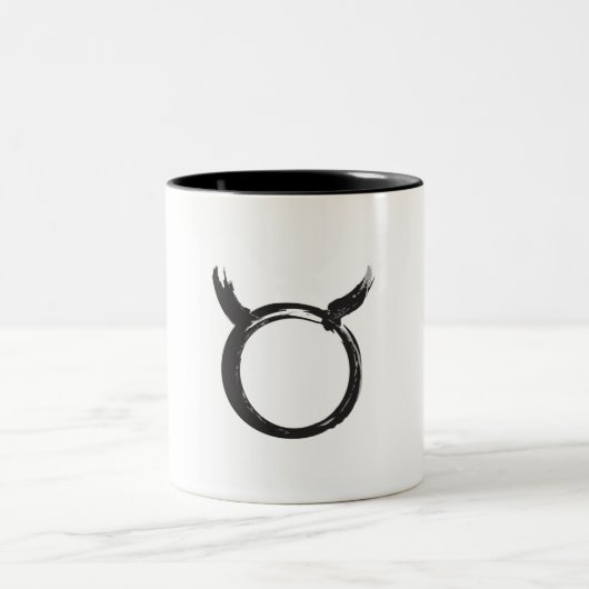 Taurus Bull Zodiac Sign Spring Astrologie Zweifarbige Tasse (Mittel)