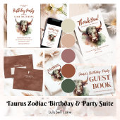 Taurus Bull Zodiac Sign Themed Geburtstagsparty Einladung