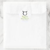 TAURUS Bull Zodiac Spring Astrologie Baby Showdusc Runder Aufkleber (Tasche)