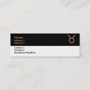 Taurus Business Card Mini Visitenkarte
