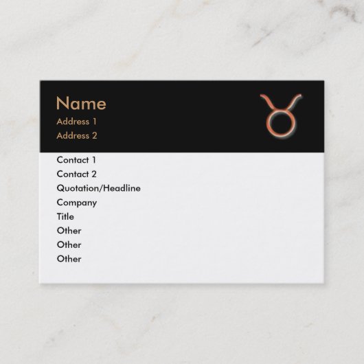 Taurus Business Card Visitenkarte (Vorderseite)