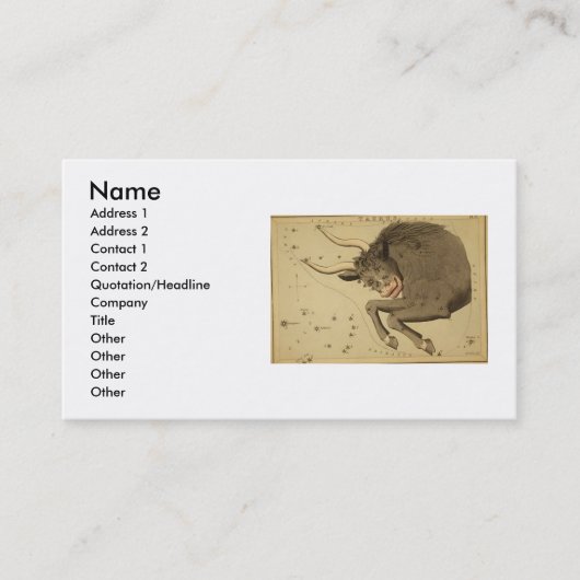 Taurus Business Card Visitenkarte (Vorderseite)