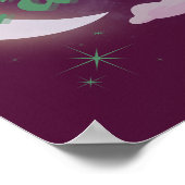 Taurus Celestial Moon Cloud Stars Astrologie Kunst Poster (Ecke)