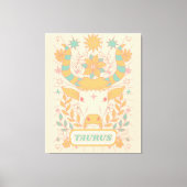 Taurus Celestial Zodiac Pastel Dreams Leinwanddruck (Vorderseite)