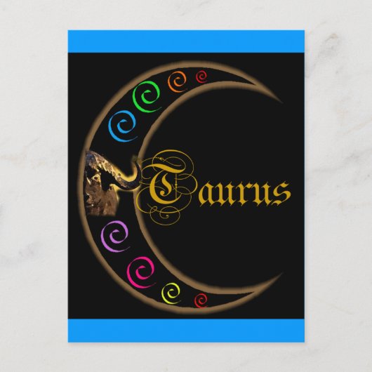 Taurus Celestrial Moon Postkarte (Vorderseite)