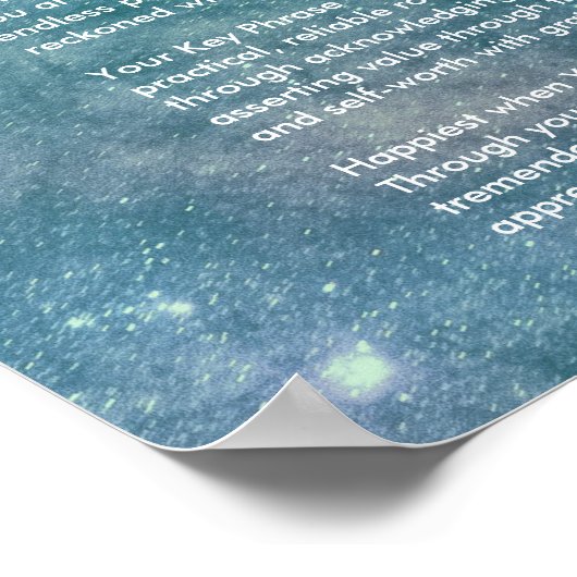 Taurus-Charakteristik-Poster Poster (Ecke)