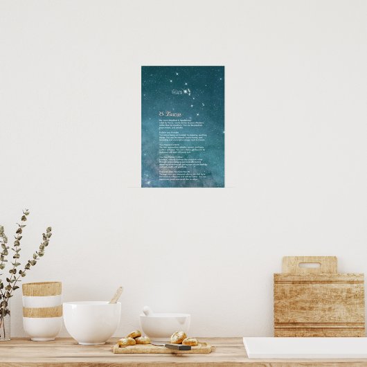 Taurus-Charakteristik-Poster Poster (Küche)