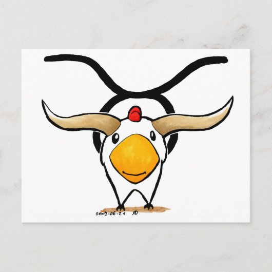 Taurus Chicken Postkarte (Vorderseite)