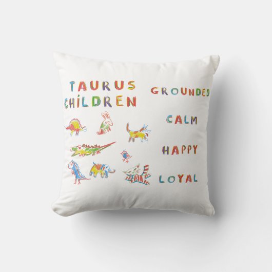 Taurus Child Zodiac Pillow Kissen (Vorderseite)
