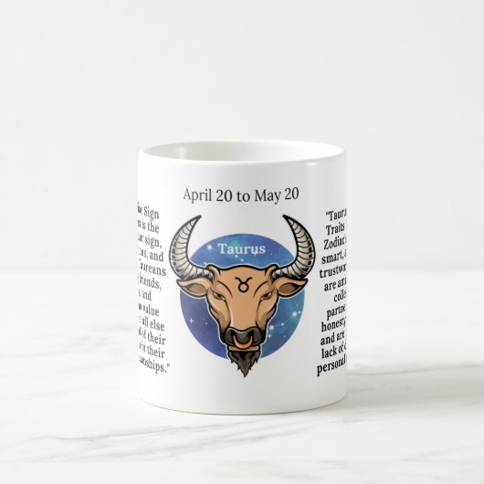Taurus Coffee Tasse für Zodiac Liebhaber (Mittel)
