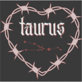 Taurus Constellation Gothic Barbed Wire Design Aufkleber (Vorderseite)