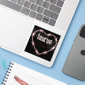 Taurus Constellation Gothic Barbed Wire Design Aufkleber (Laptop mit iPhone)