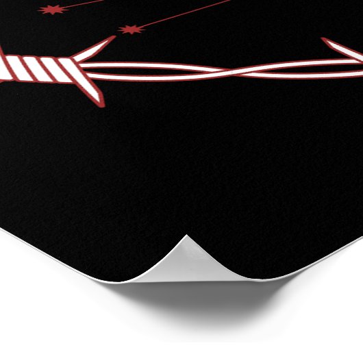 Taurus Constellation Gothic Dark Celestial Art Poster (Ecke)