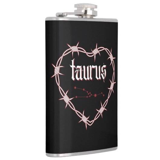 Taurus Constellation Gothic Dark Celestial Edgy Flachmann (Rechts)
