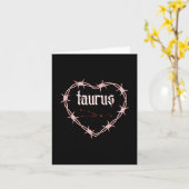 Taurus Constellation Gothic Edgy Birthday Karte (Gelbe Blume)