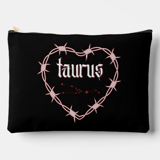 Taurus Constellation Gothic Edgy Birthday Zubehörtasche (Vorderseite)
