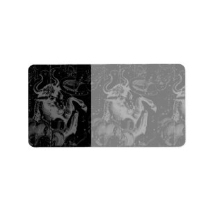 Taurus Constellation Hevelius Dekor 1690 Adressaufkleber