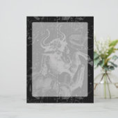 Taurus Constellation Karte Hevelius 1690 auf Schwa (Stehend Vorderseite)