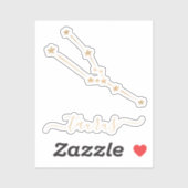 Taurus Constellation Keramik Aufkleber (Blatt)