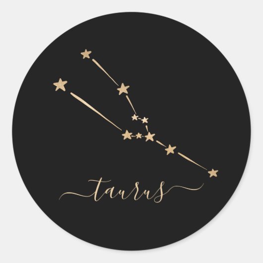 Taurus Constellation Keramik Runder Aufkleber (Vorderseite)