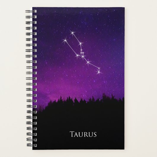 Taurus Constellation Night Sky Astrology Symbol Planer (Vorderseite)