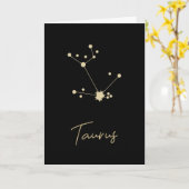 Taurus Constellation Zodiac Karte (Gelbe Blume)