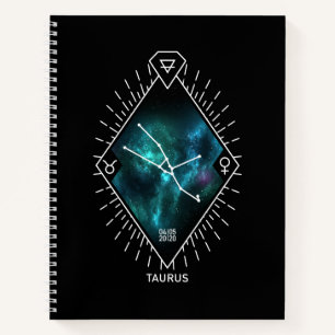 Taurus Constellation & Zodiac Symbol Notizblock