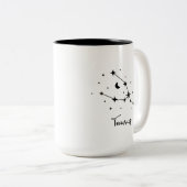 Taurus Constellation Zwei-Tone-Kaffee-Tasse Zweifarbige Tasse (VorderseiteRechts)
