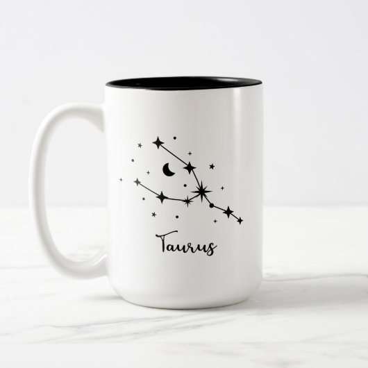 Taurus Constellation Zwei-Tone-Kaffee-Tasse Zweifarbige Tasse (Links)