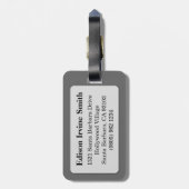 Taurus das Bull graue Horoskop ID Gepäckanhänger (Rückseite vertikal)