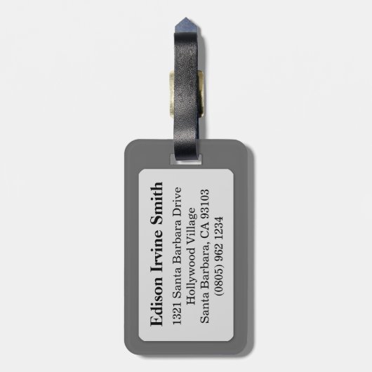 Taurus das Bull graue Horoskop ID Gepäckanhänger (Rückseite vertikal)